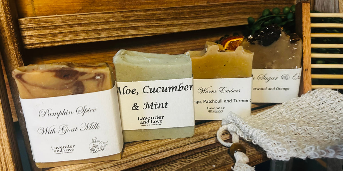 Autumn Soap Collection 4 soaps a rack and bag