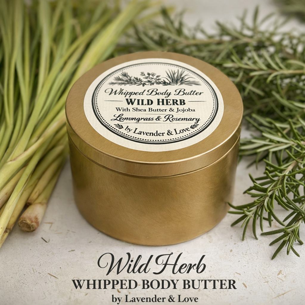 Whipped Body Butter Jojoba -Wild Herb- (Lemongrass and Rosemary)