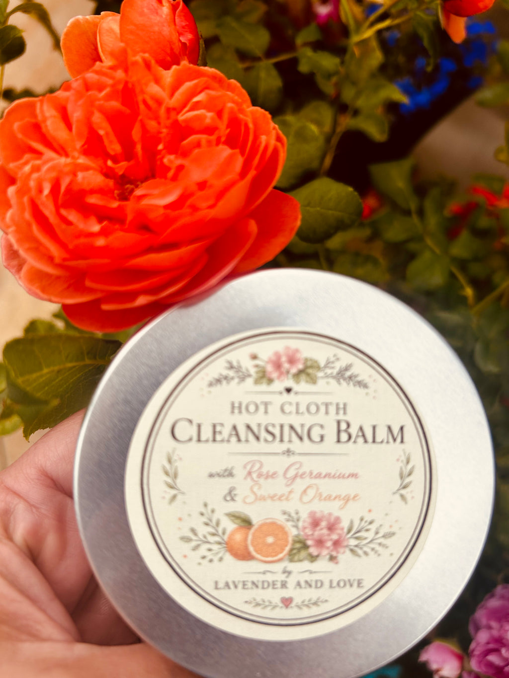 Cleansing Balm- Hot Cloth- Rose Geranium and Sweet Orange.