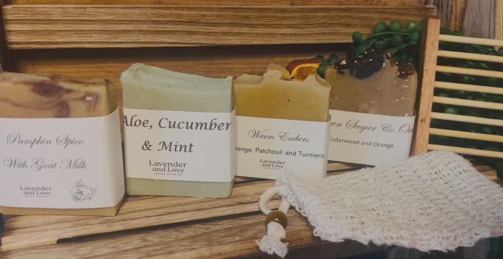 Autumn Soap Collection 4 soaps a rack and bag