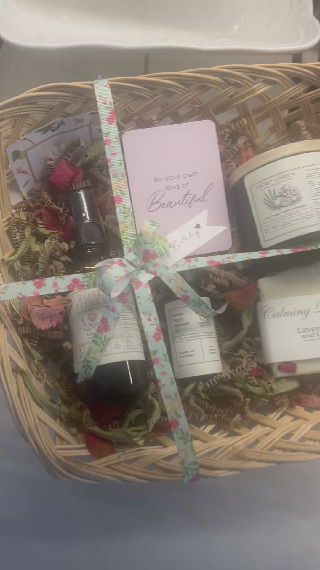 Gift set basket of products